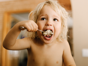 Boy eating