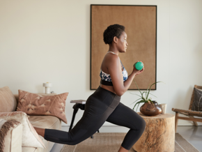 Pregnant woman working out