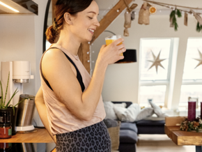 Pregnant woman in kitchen