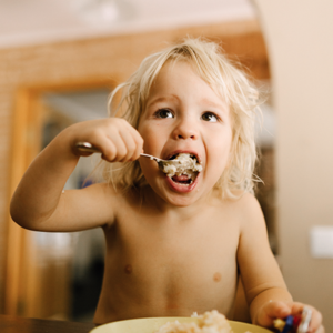 Boy eating