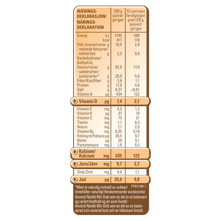 Nestlé min Fullkornsgröt Havre, Quinoa & Frukt