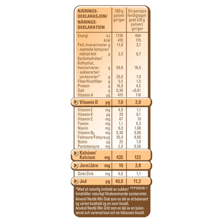 Nestlé min Fullkornsgröt med Yoghurt och Äppel